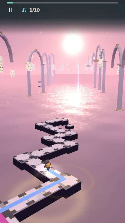Brio following the glowing line in Nocturne in the current phone UI.