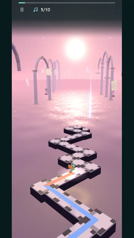 Cinder following the path through Nocturne in Tempo Line.