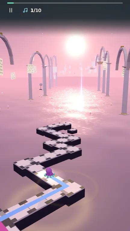 Inky following the glowing line in Nocturne in the current phone UI.